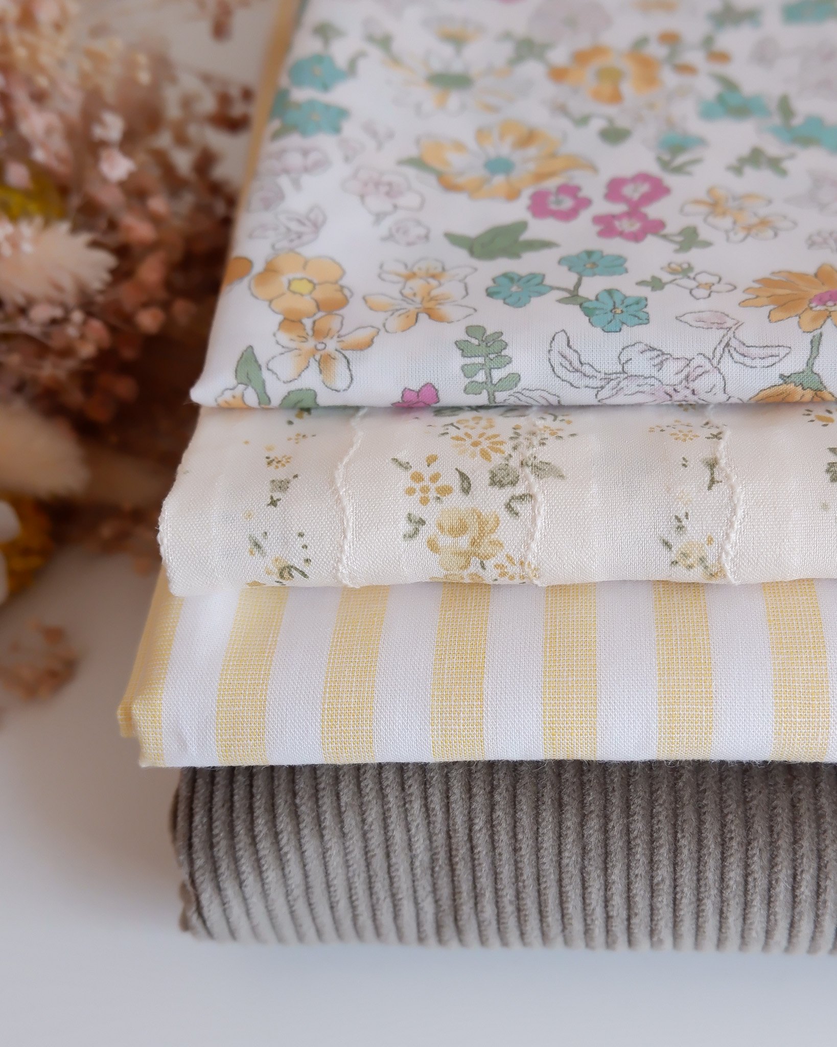 Tissu coton lin rayé jaune www.jolieboho.com (7).jpg