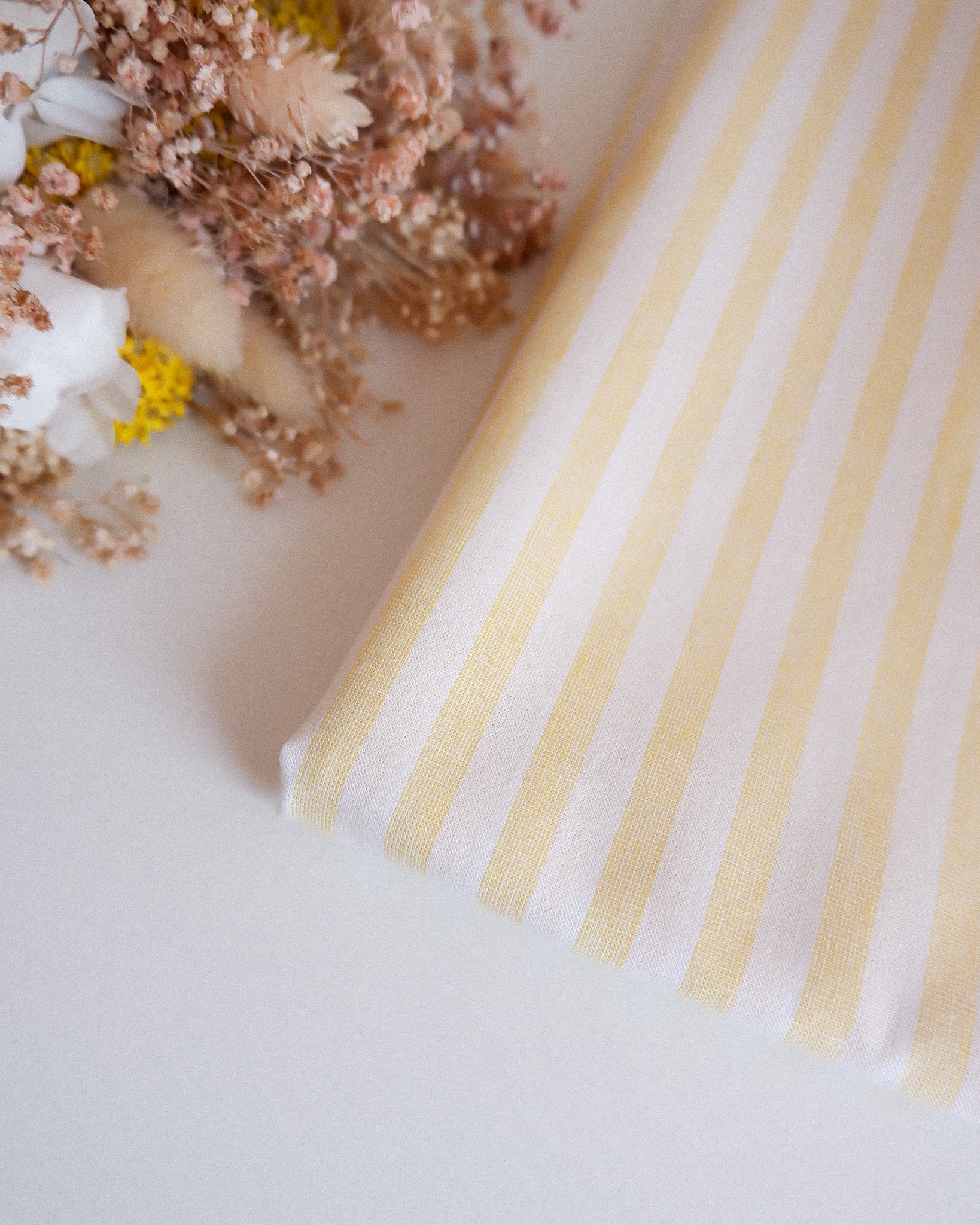 Tissu coton lin rayé jaune www.jolieboho.com (3).jpg