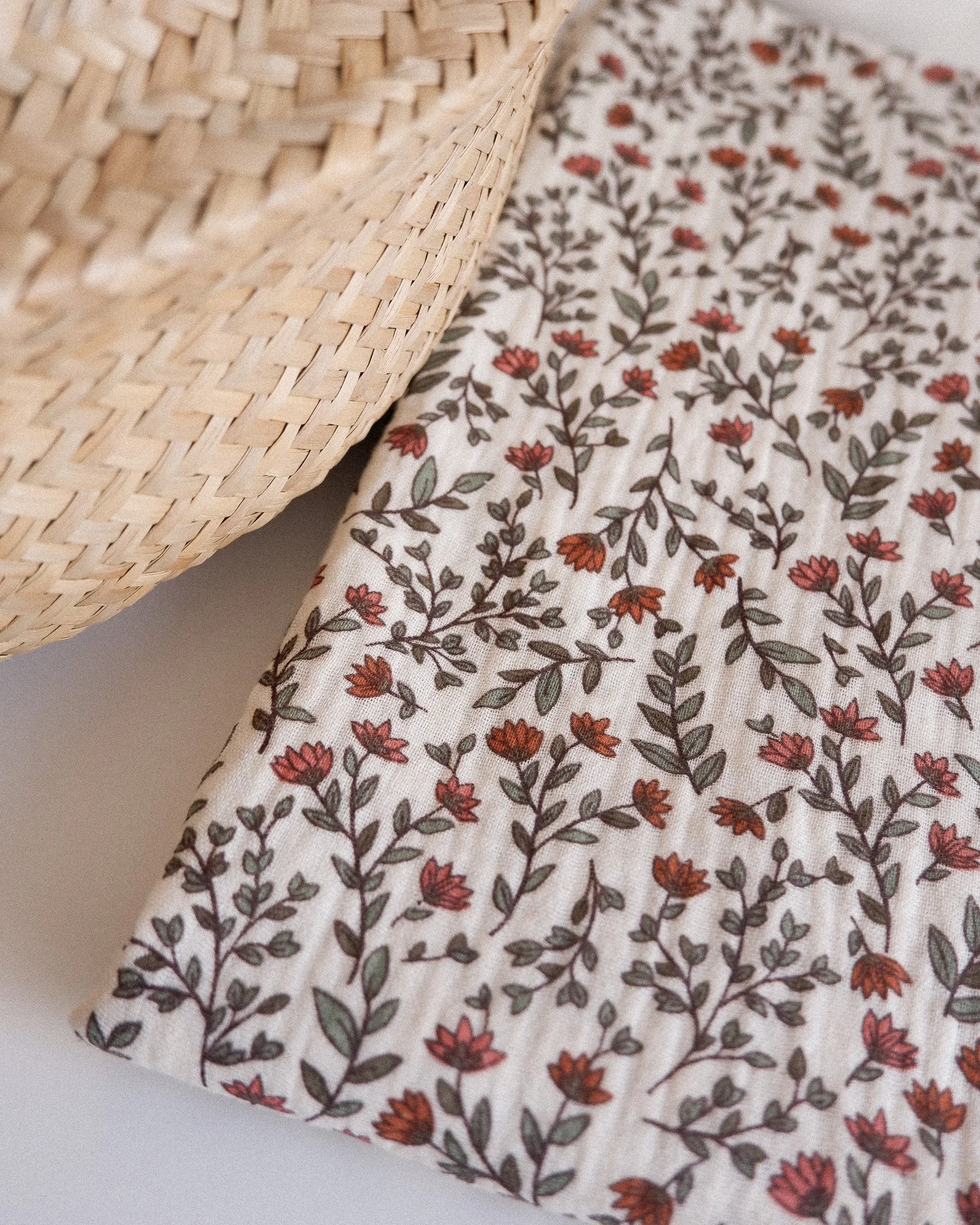 Tissu double gaze de coton au mètre imprimé Adela jolie Boho oeko tex.jpg