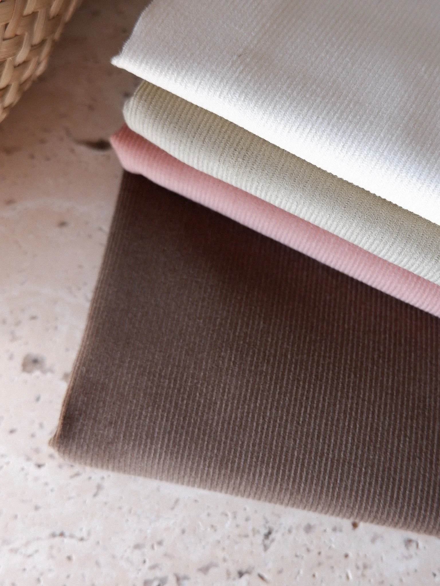 Velours milleraie en coton bio ♡ chocolat