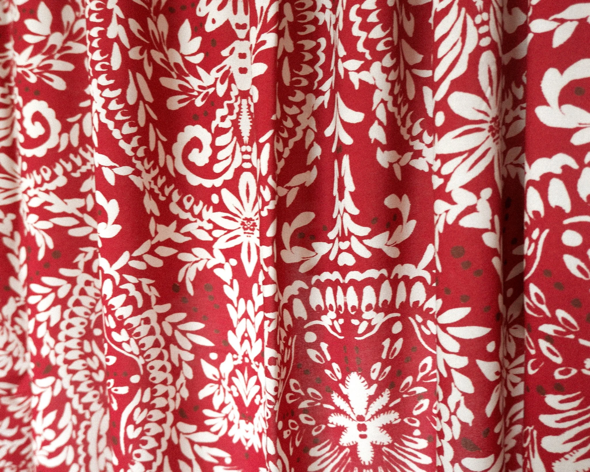 Tissu viscose Ecovéro touge et cream au mètre imprimée jolie Boho (8).jpg