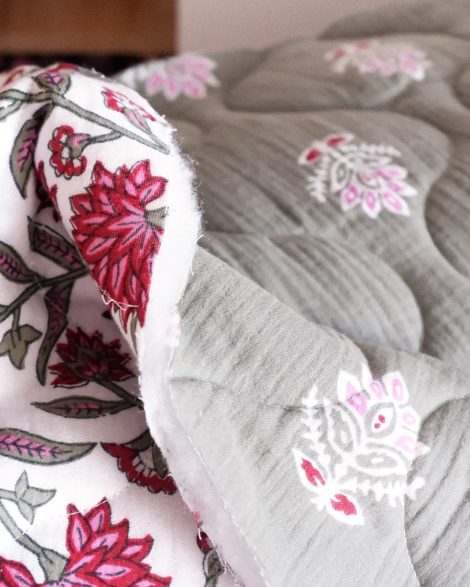 Tissu double gaze matelassée ♡ Imprimé floral indien (2).jpg