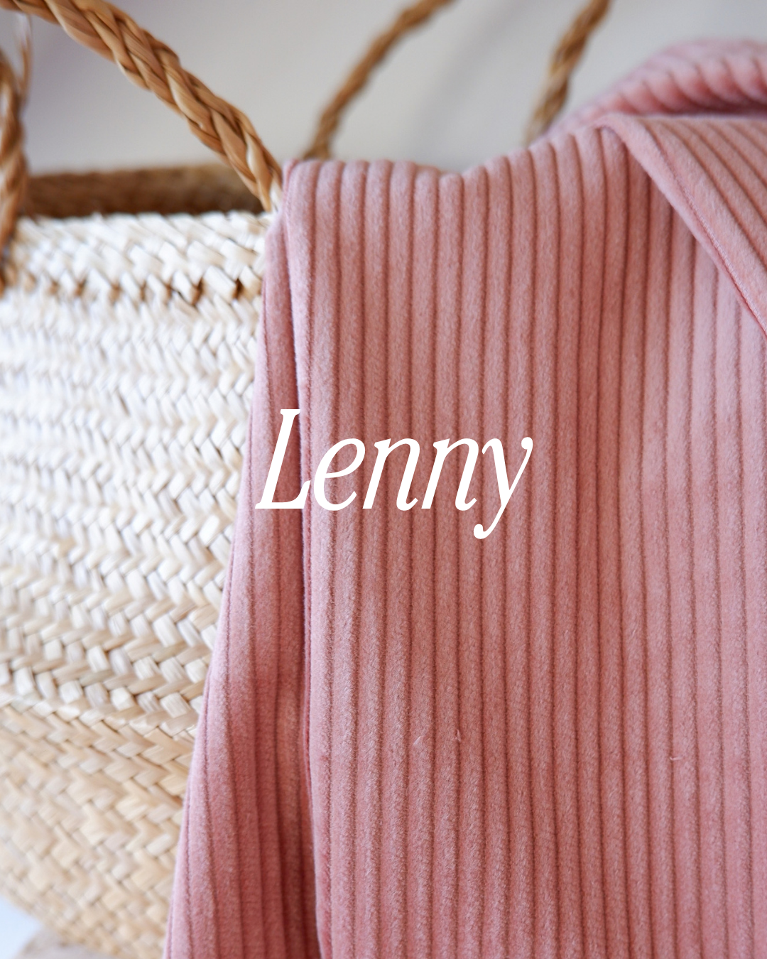 Lenny velours côtelé 4.5 W en coton biologique rose ♡