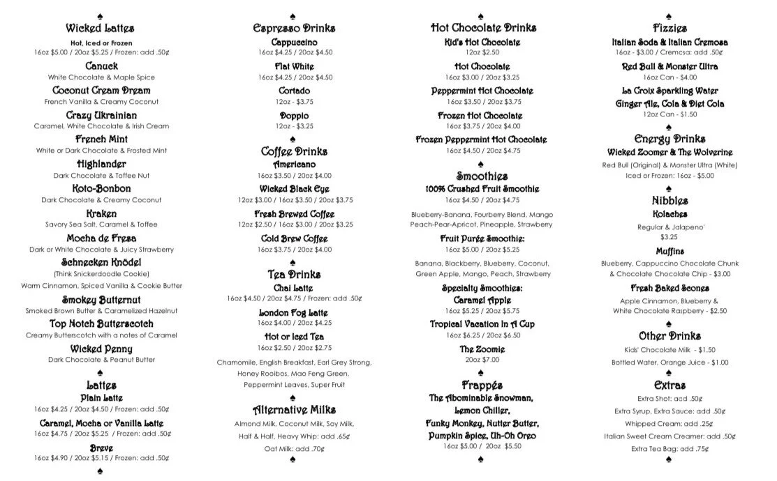 The Wicked Bean Coffee, Tea, and More Official site