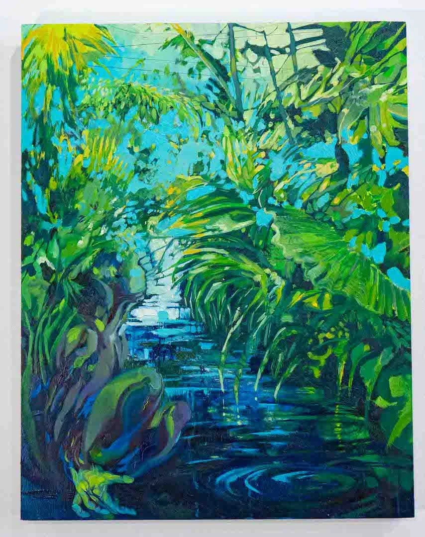 Hydroelectric. Oil on panel. 16 x 24 x 1.5 inches. 2024.