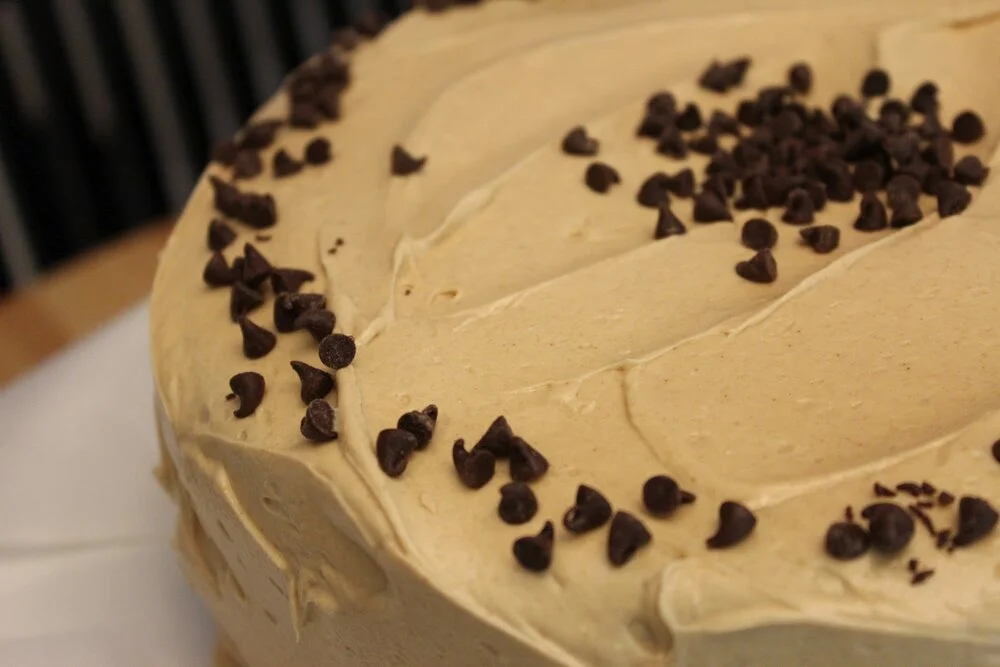 chocolate chip peanut butter banana cake 