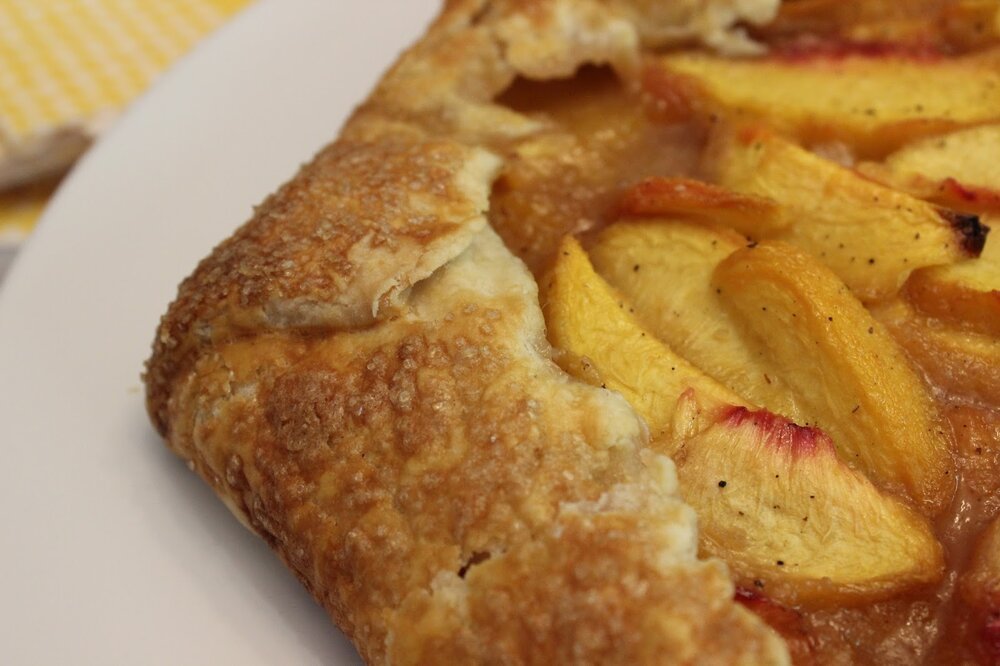 peach and black pepper galette