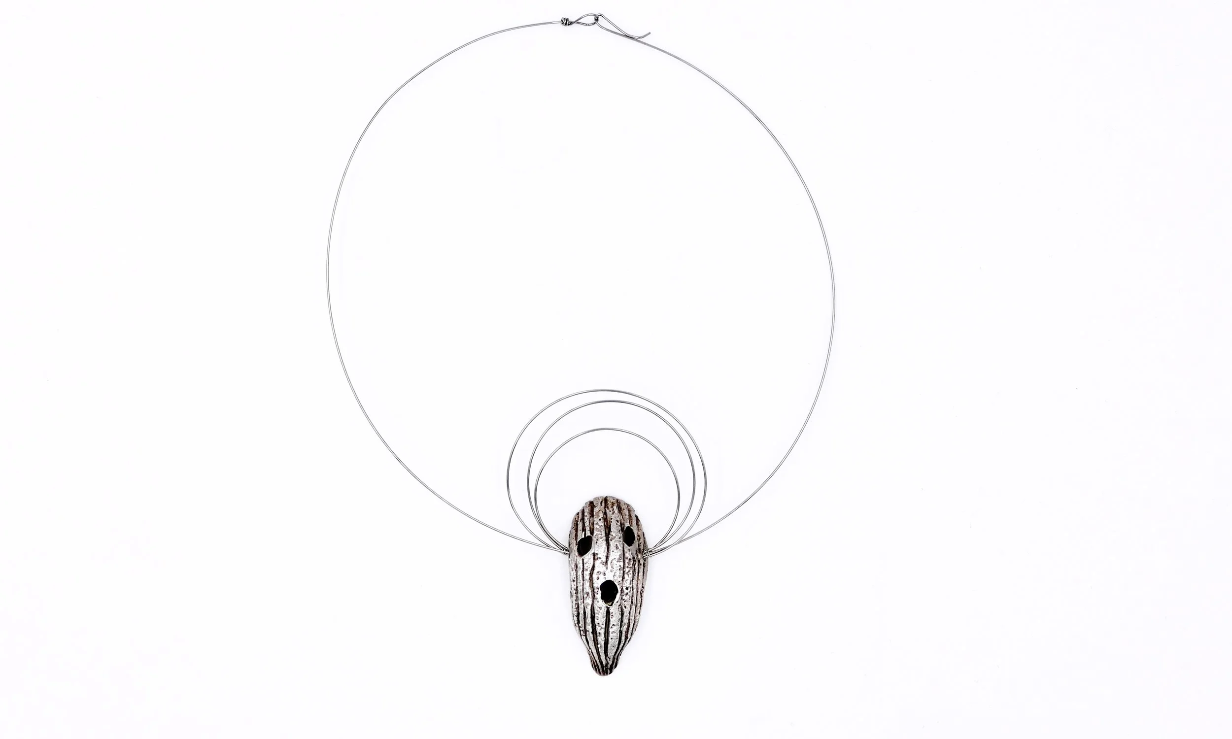 Takis | Panayiotis Vassilakis | Unique silver pendant with mask