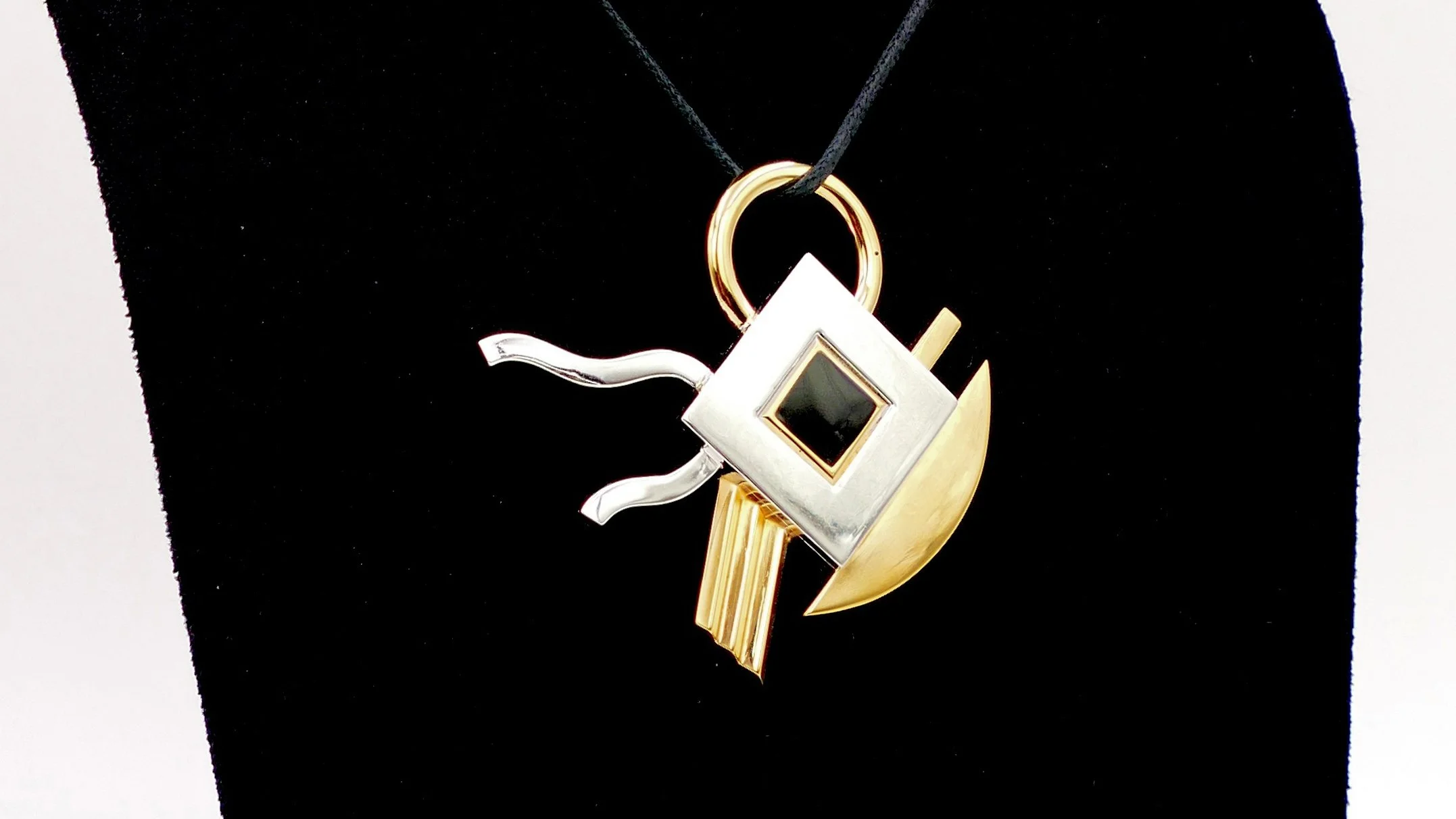 Ettore SOTTSASS CLeto Munari brooch-pendant gold silver plated brass 11.jpg