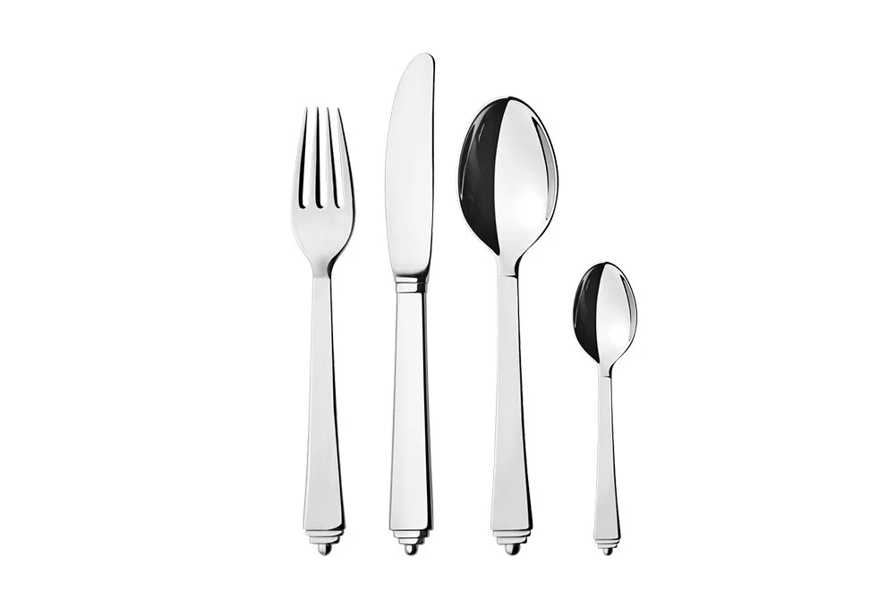 Harald Nielsen For Georg Jensen Silver Pyramid Cutlery