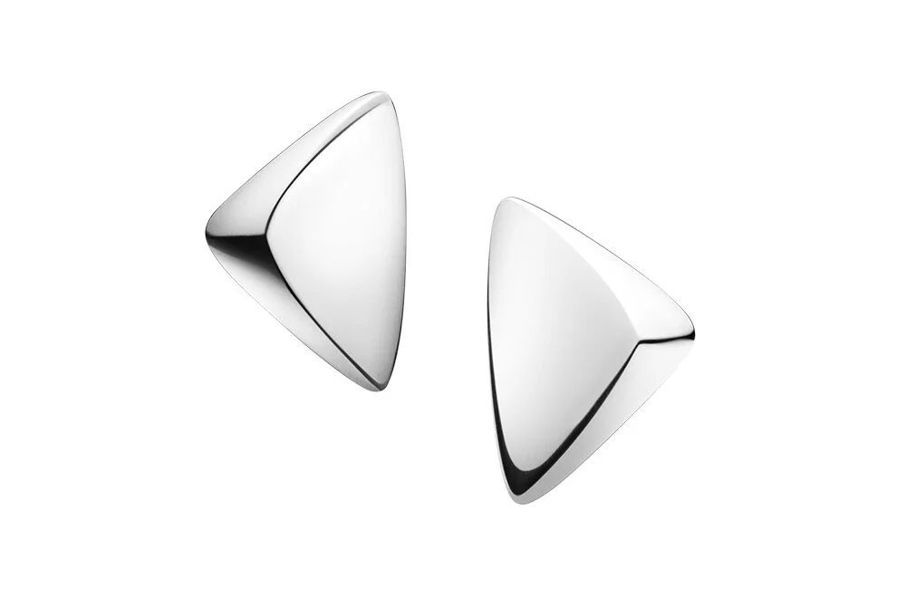 Bent Gabrielsen For Georg Jensen Silver « Peak » Earclips
