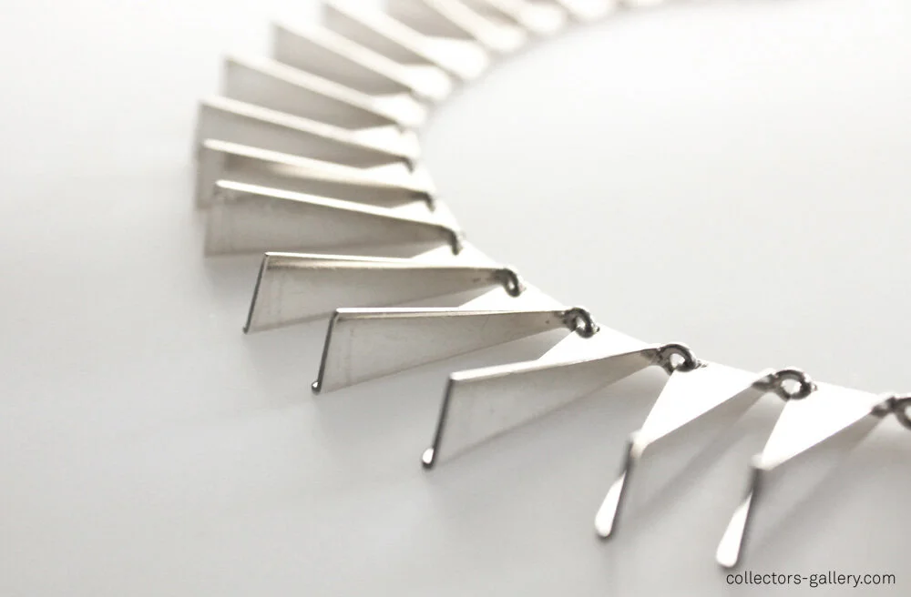 Arno Malinowski For Georg Jensen Silver Modernist Necklace Model 132