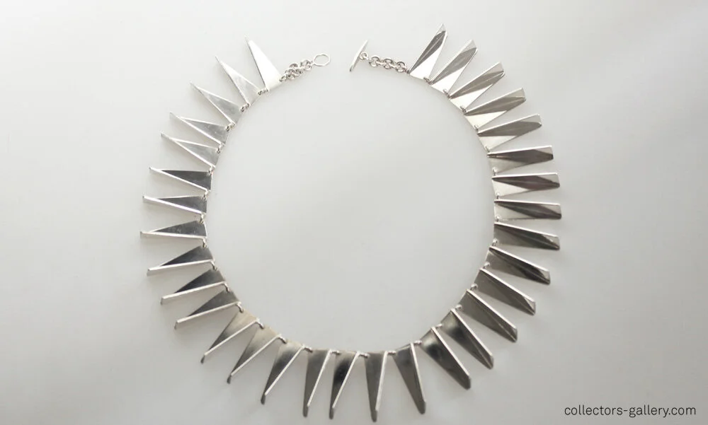 Arno Malinowski For Georg Jensen Silver Modernist Necklace Model 132