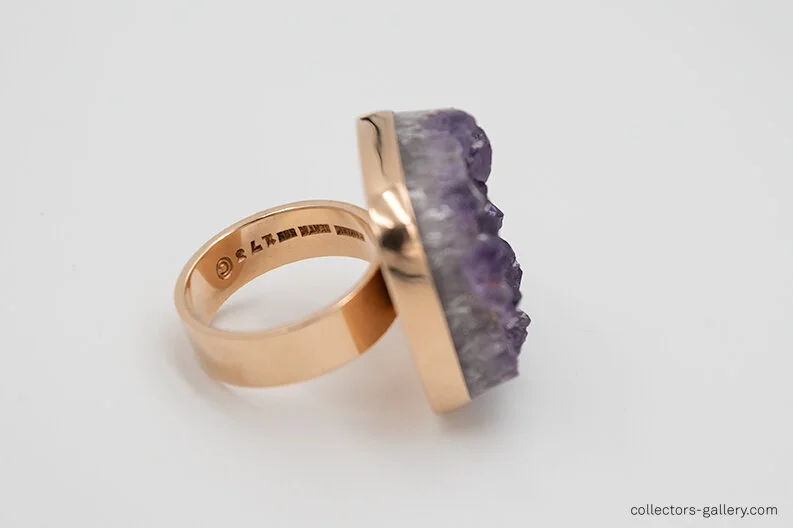 Bent Knudsen Gold and Amethyst Ring