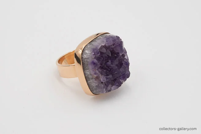 Bent Knudsen Gold and Amethyst Ring