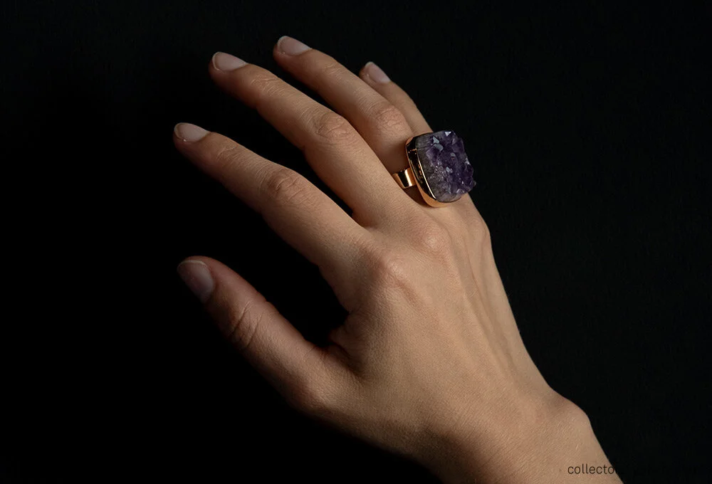 Bent Knudsen Gold and Amethyst bague