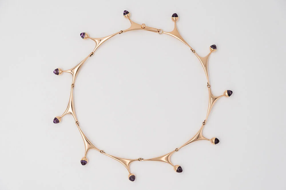 Bent Knudsen Or et Amethyste collier