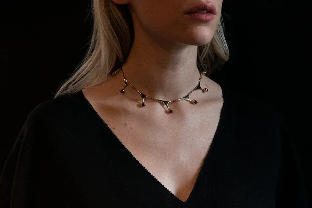 Bent Knudsen Gold And Amethyst Necklace