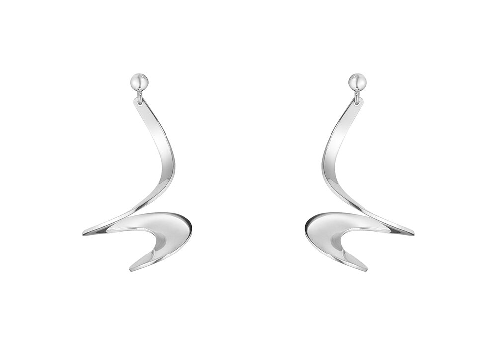 Vivianna Torun For Georg Jensen Moëbius Silver Earrings