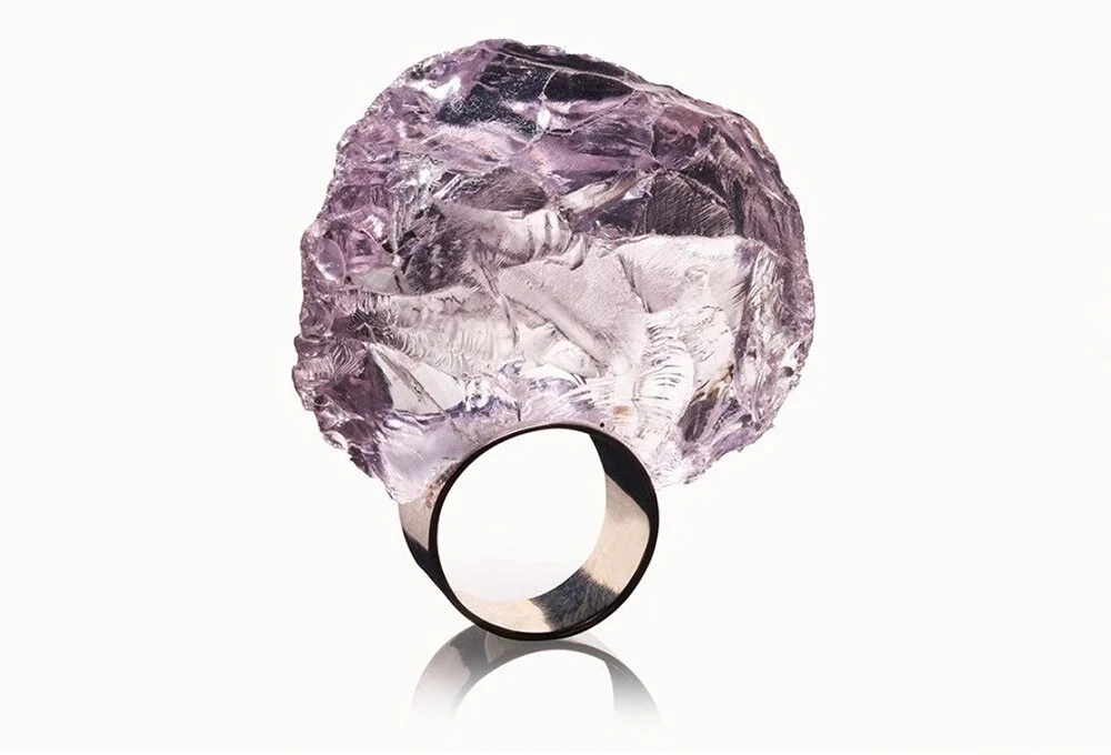 Paolo Marcolongo Silver And Amethyst Root Ring