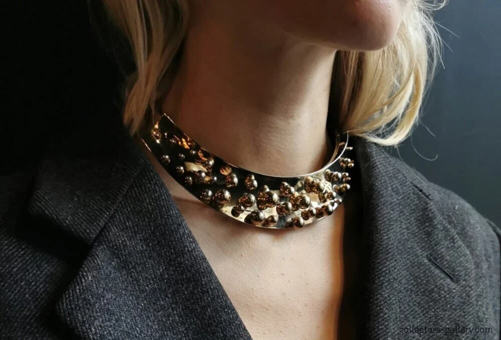Pol Bury Gold Gilded Silver “Spheres” Necklace