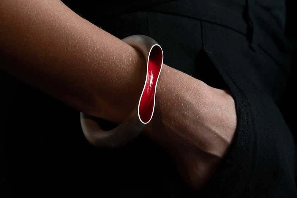 “Orgone” Silver And Enamel Bracelet Designed By Marc Newson