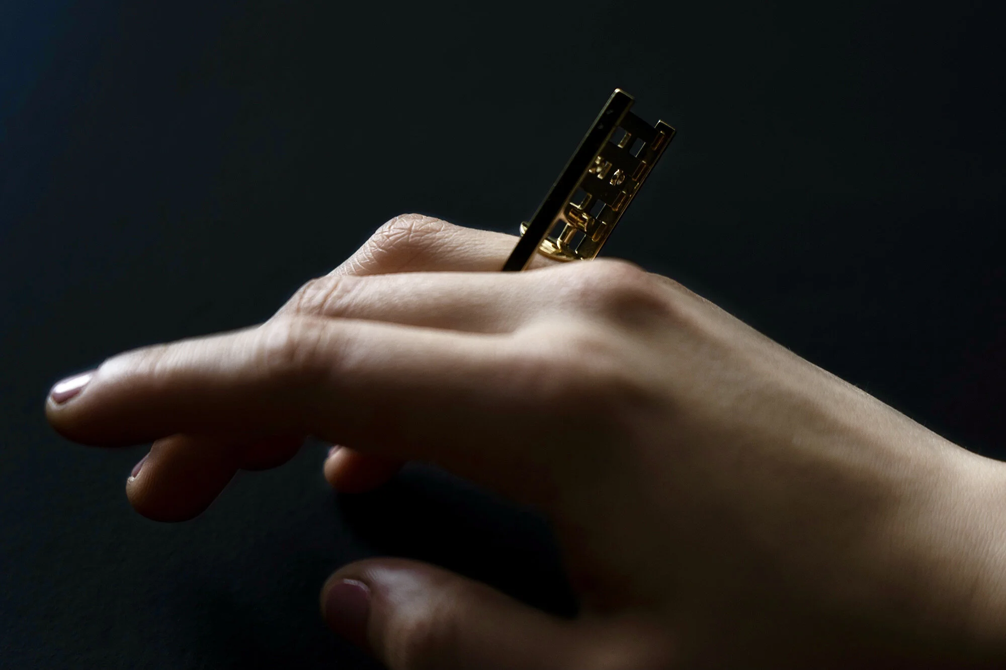 Bent Knudsen sculptural gold ring