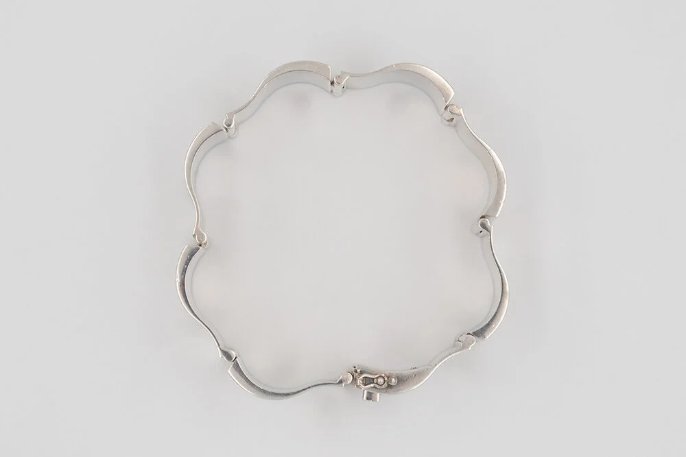Nana Ditzel for Georg Jensen Vintage Silver Bracelet "Surf" bijoux