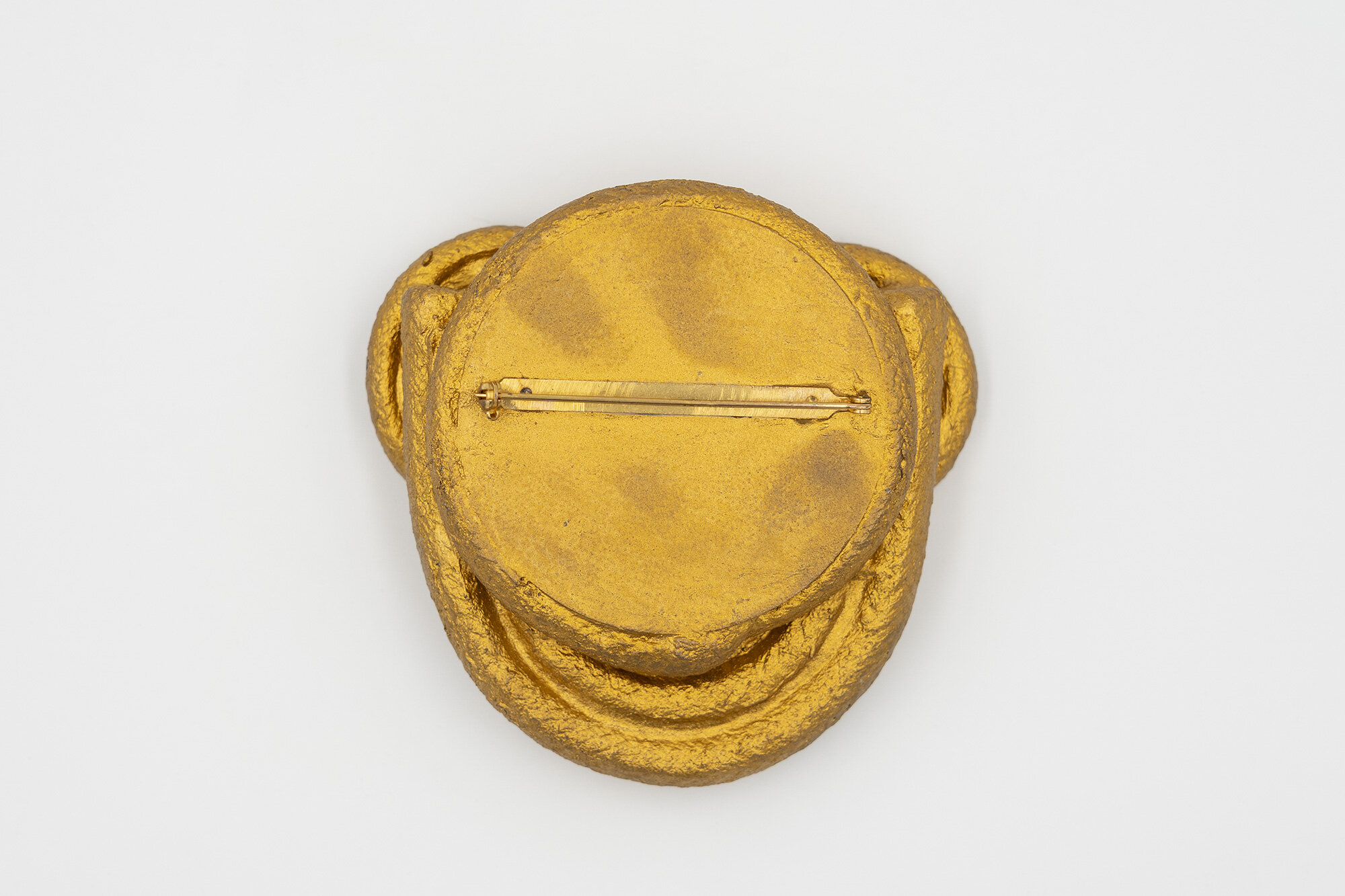 Christian Astuguevieille Gold Painted Brooch