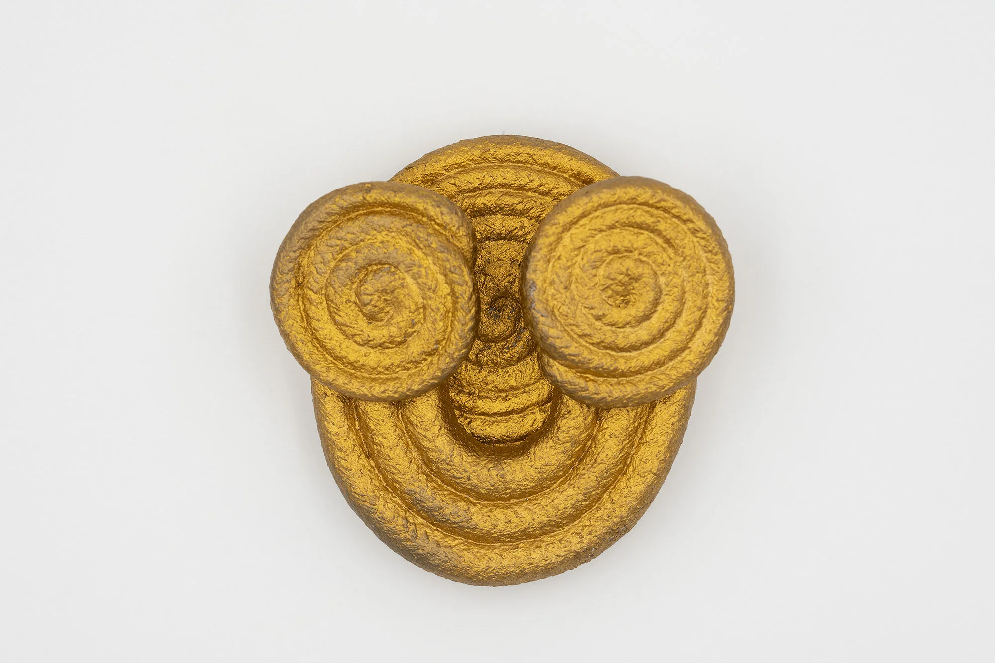 Christian Astuguevieille Gold Painted Brooch