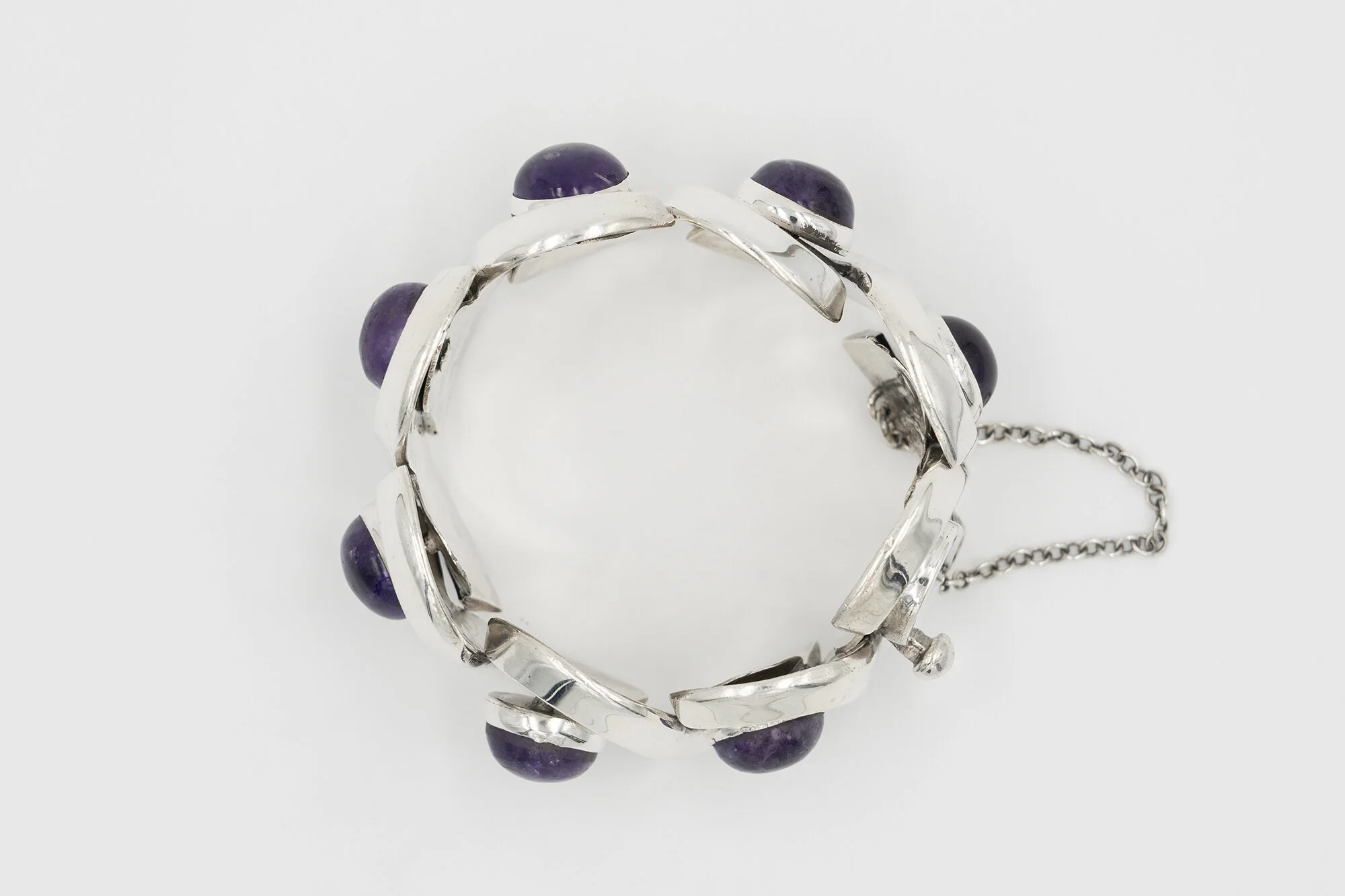 Antonio Pineda Silver And Amethyst Bracelet