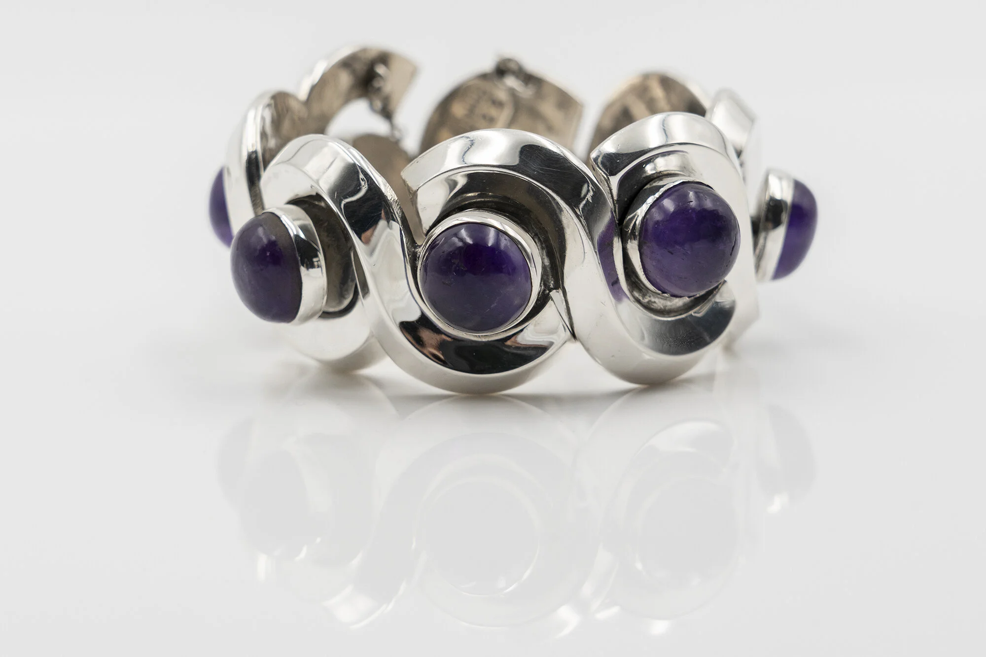 Antonio Pineda Silver And Amethyst Bracelet