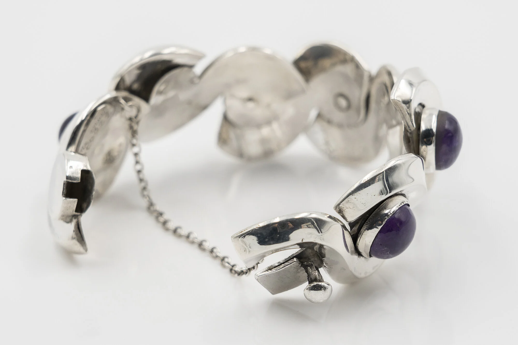 Antonio Pineda Silver And Amethyst Bracelet
