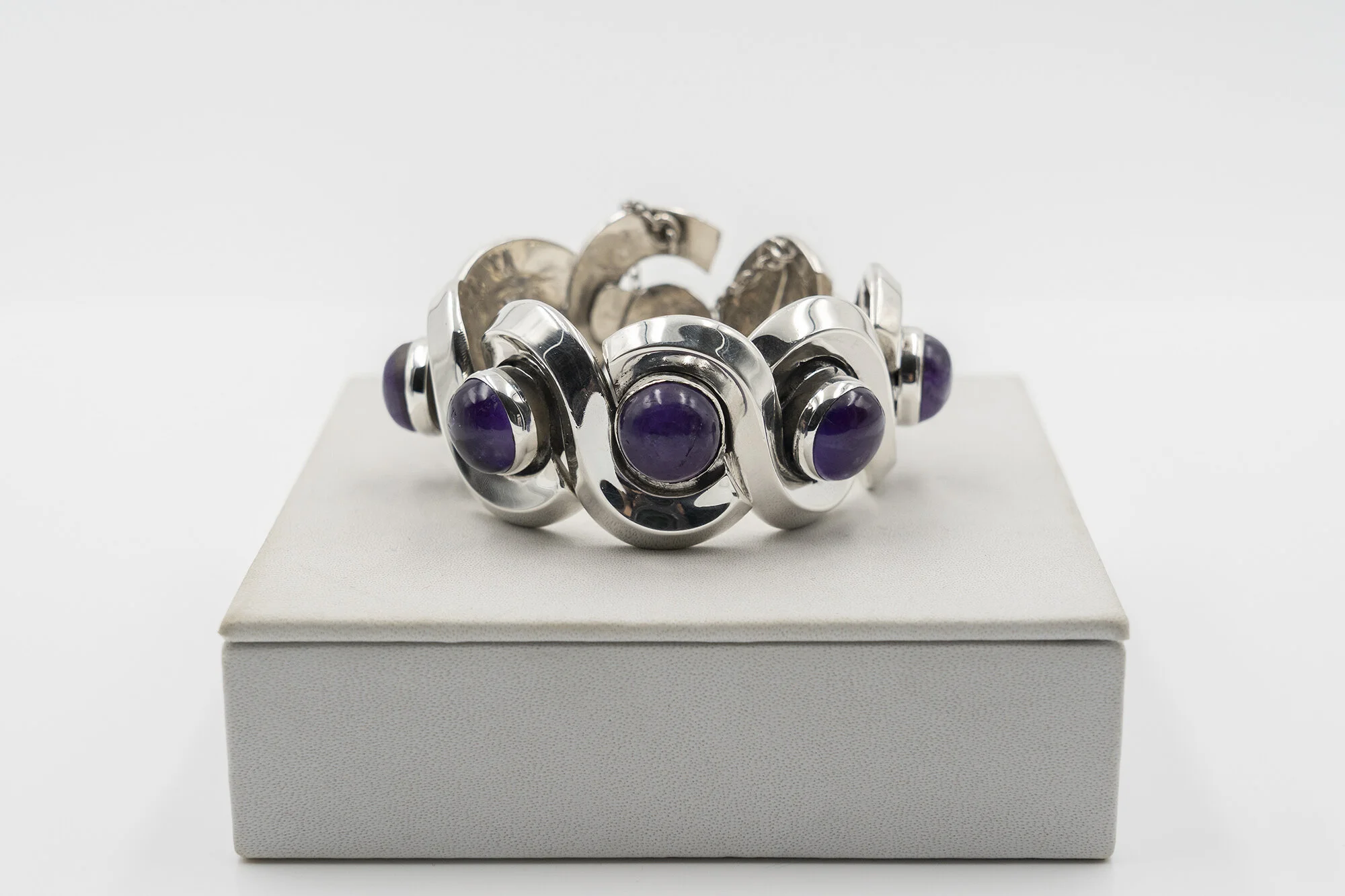 Antonio Pineda Silver And Amethyst Bracelet