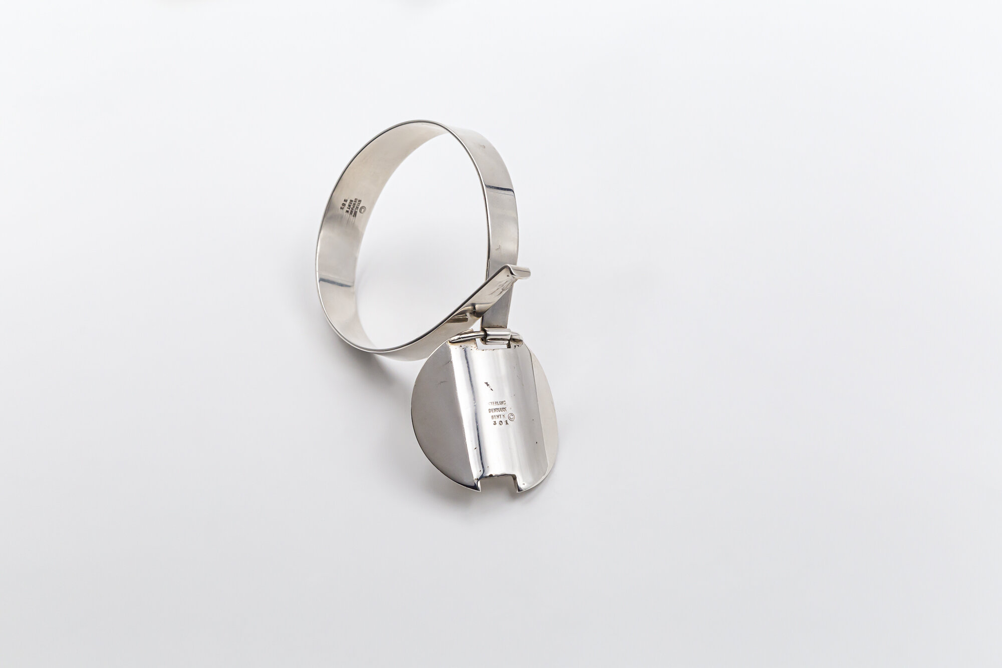 Bent Knudsen silver and smokey quartz bangle quartz bijoux jewellery