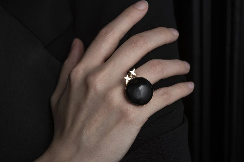Jean Vendome a Gold and Star Quartz Ring