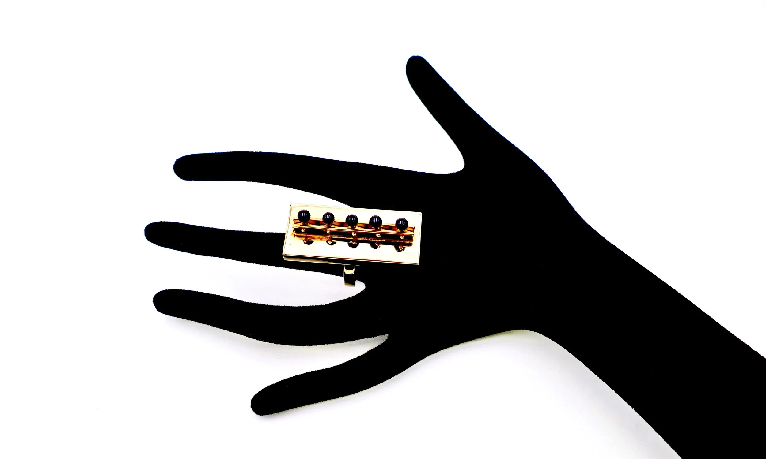 cleto munari Vogatori Piccolo gilded silver onyx ring 3.JPG