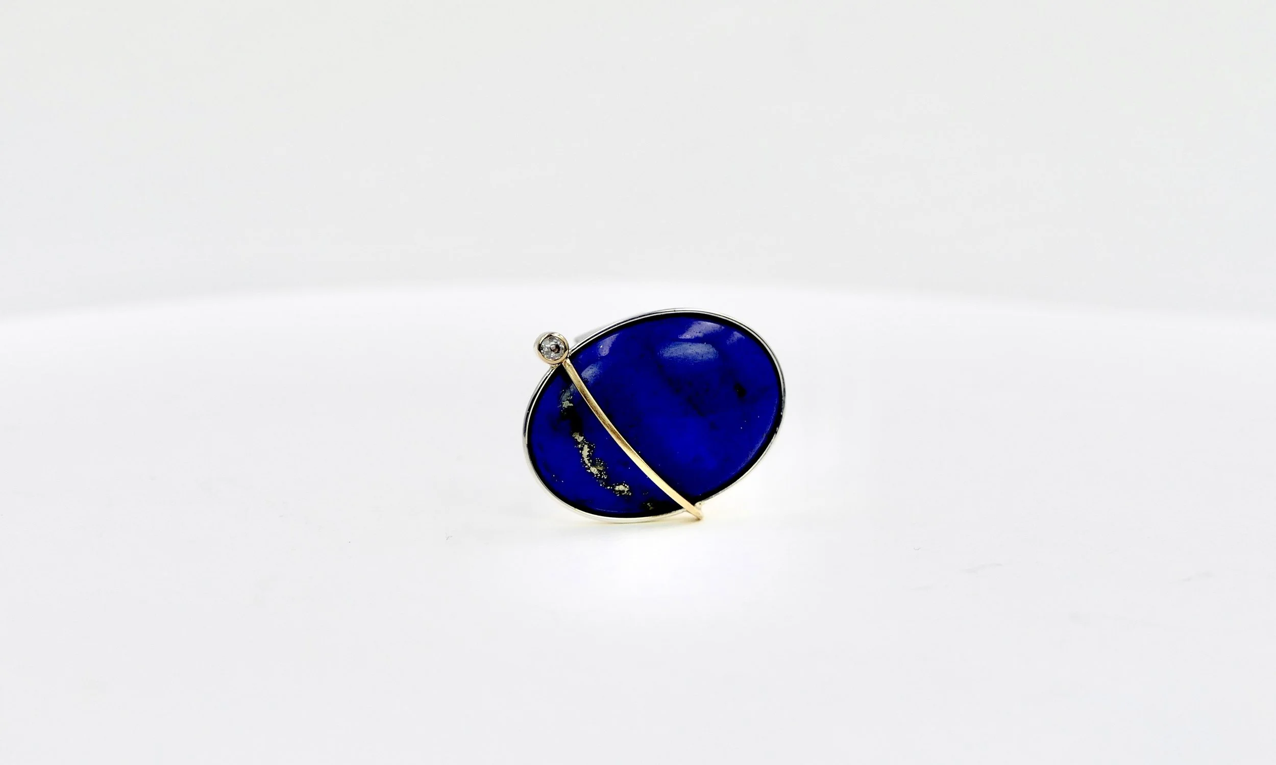 Janine Renard unique gold lapis lazuli ring 3.JPG