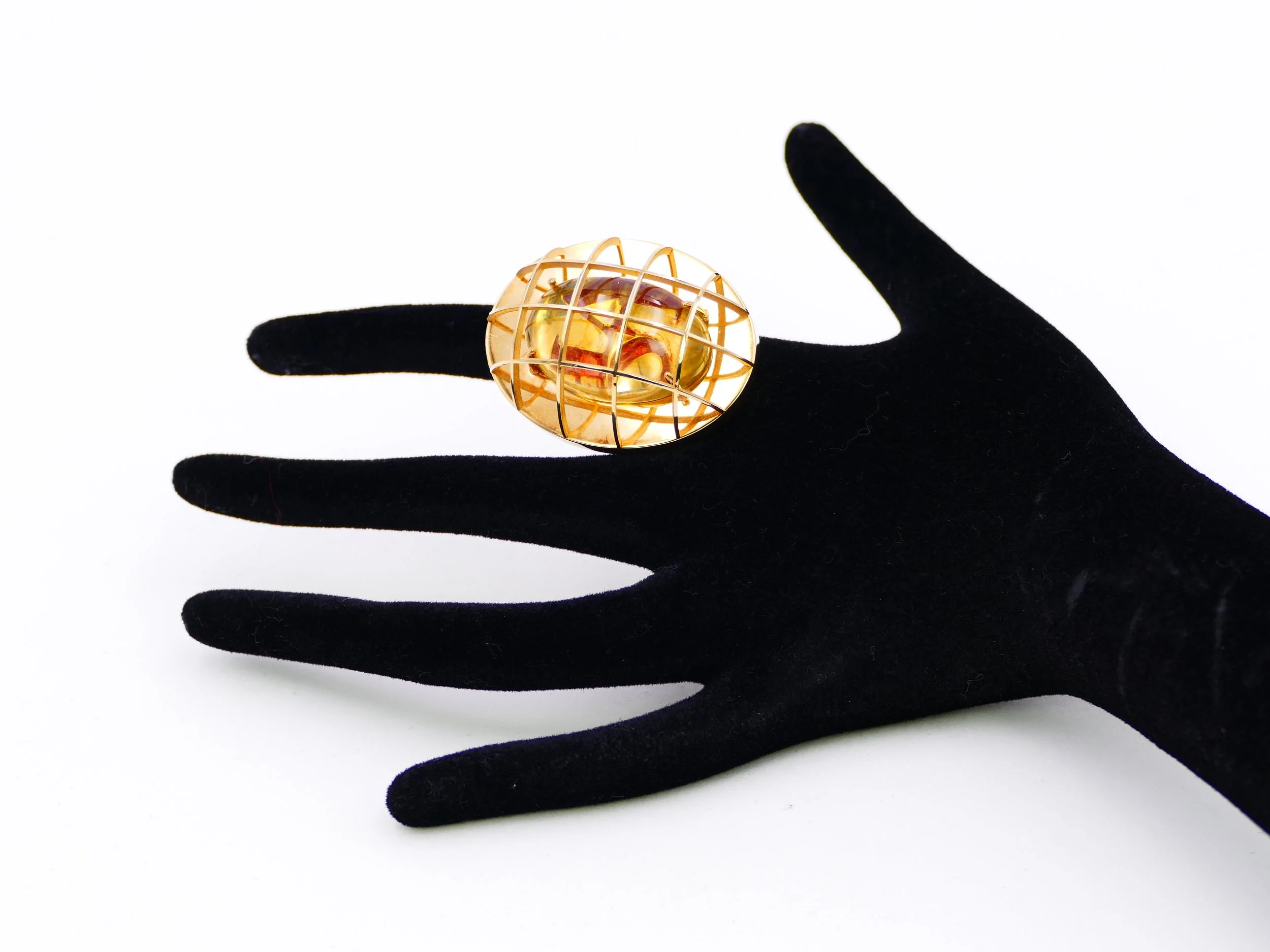 Cleto Munari Amore Nascosto gilded silver and cabochon crystal ring 3.JPG