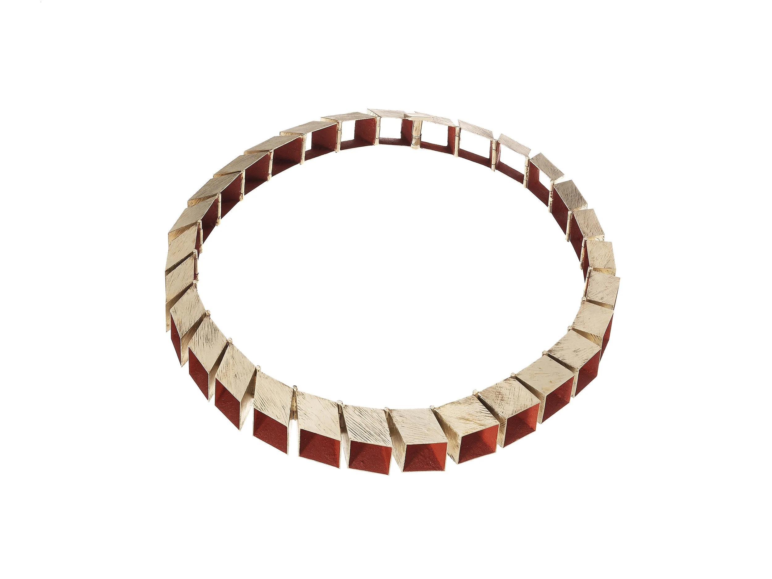 Giampaolo Babetto cubes gold and pigment necklace