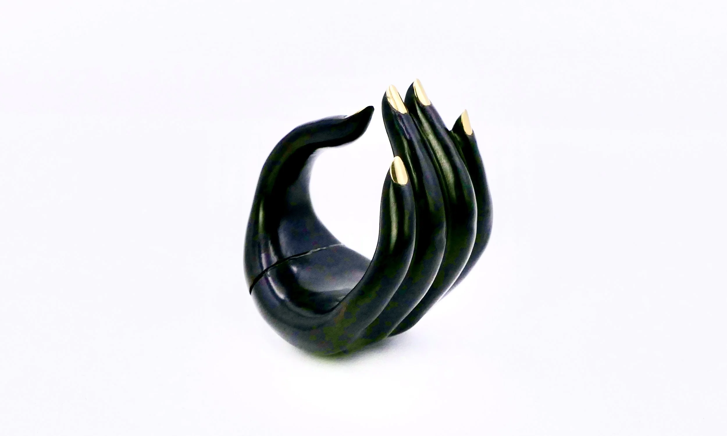 Cleto Munari gold and ebony bracelet