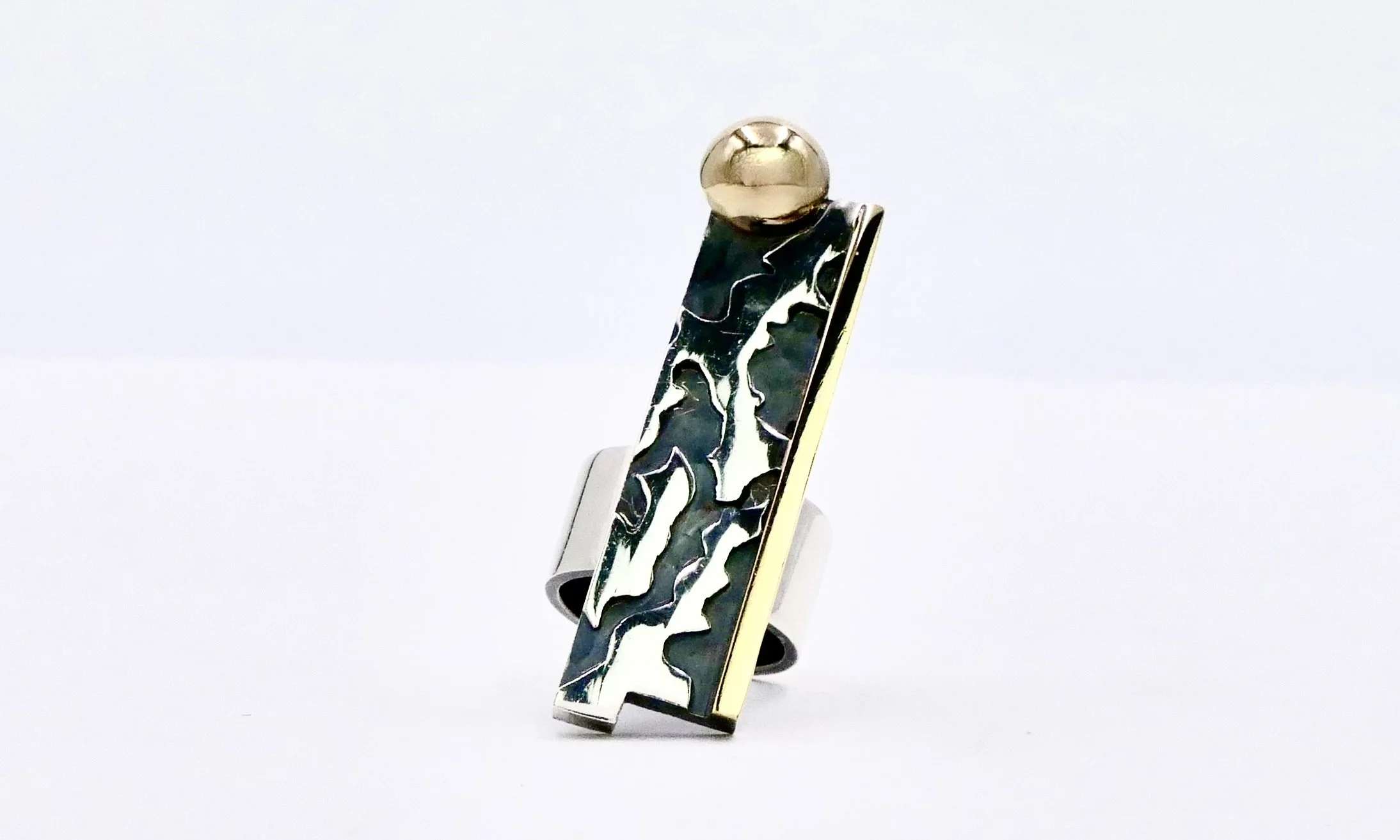 Jean Desprès modernist gold silver ring 1.JPG