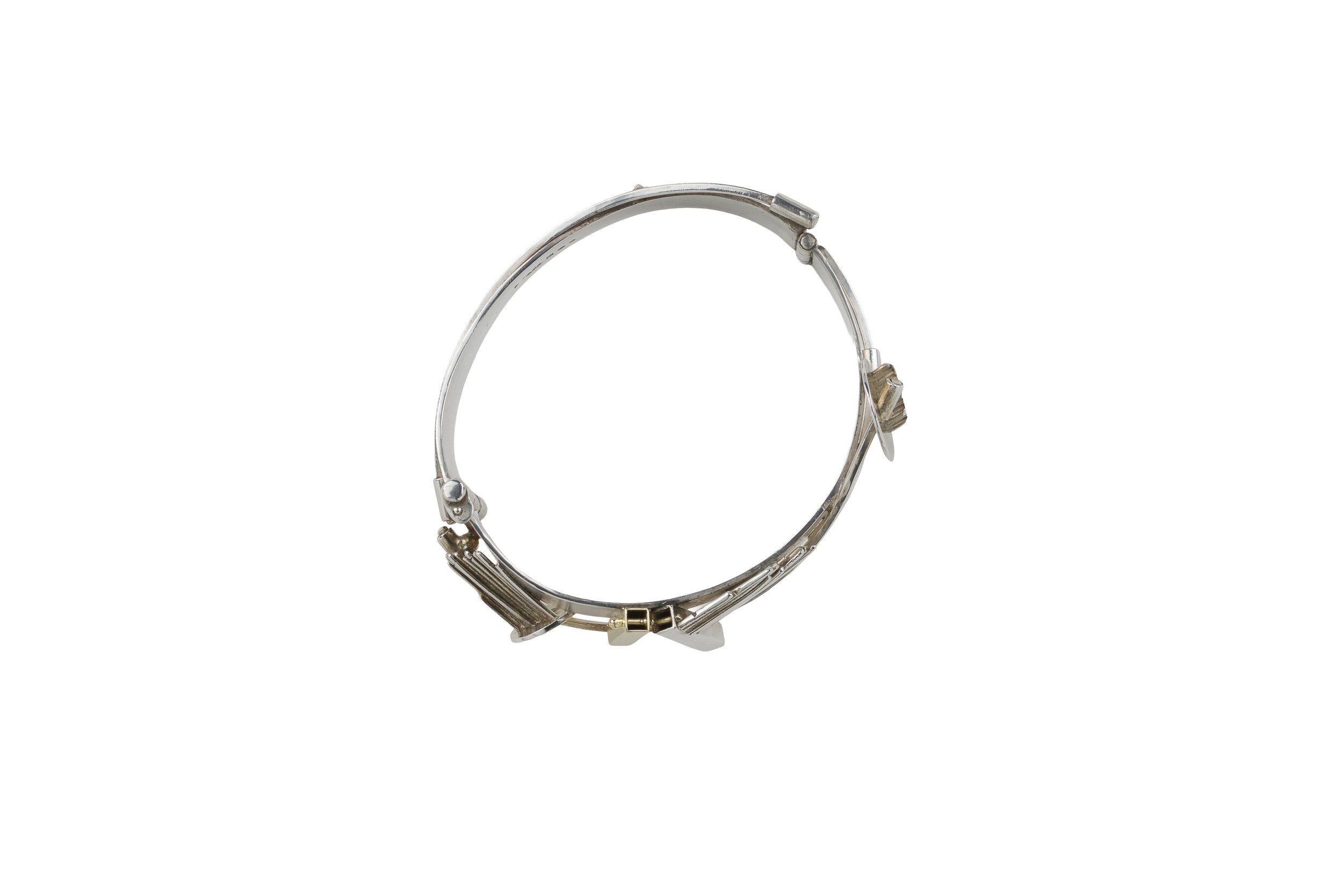 anneke schat silver modernist abstract bracelet