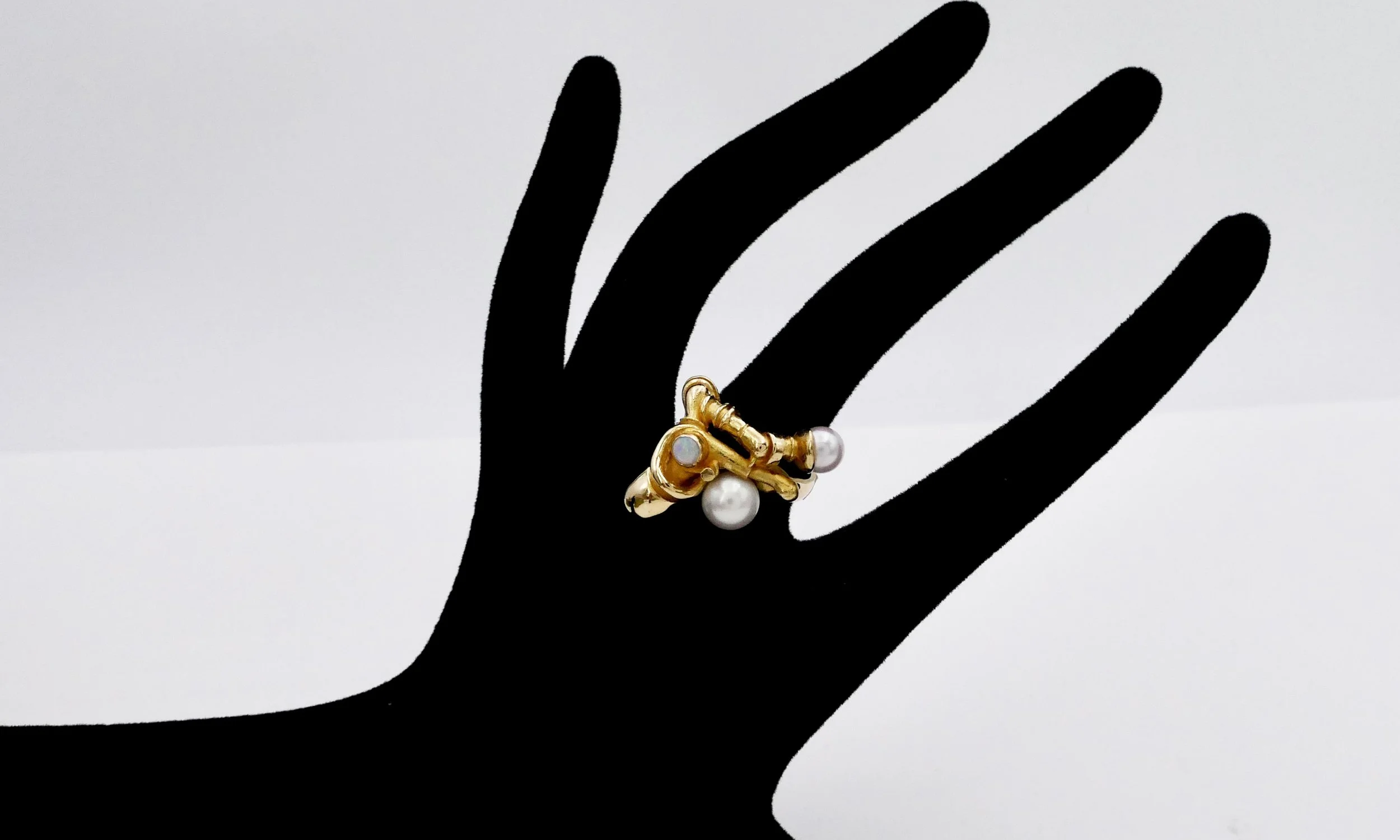 Claude Wesel gold, pearls and opal ring 2.JPG