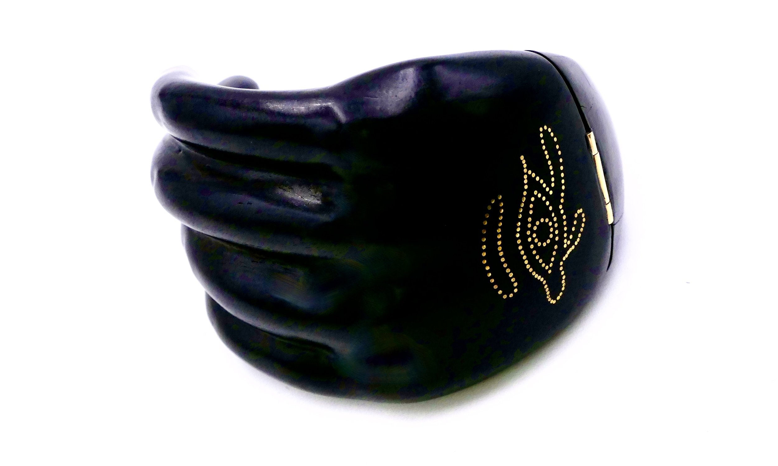 cleto munari gold ebony bracelet 6.JPG