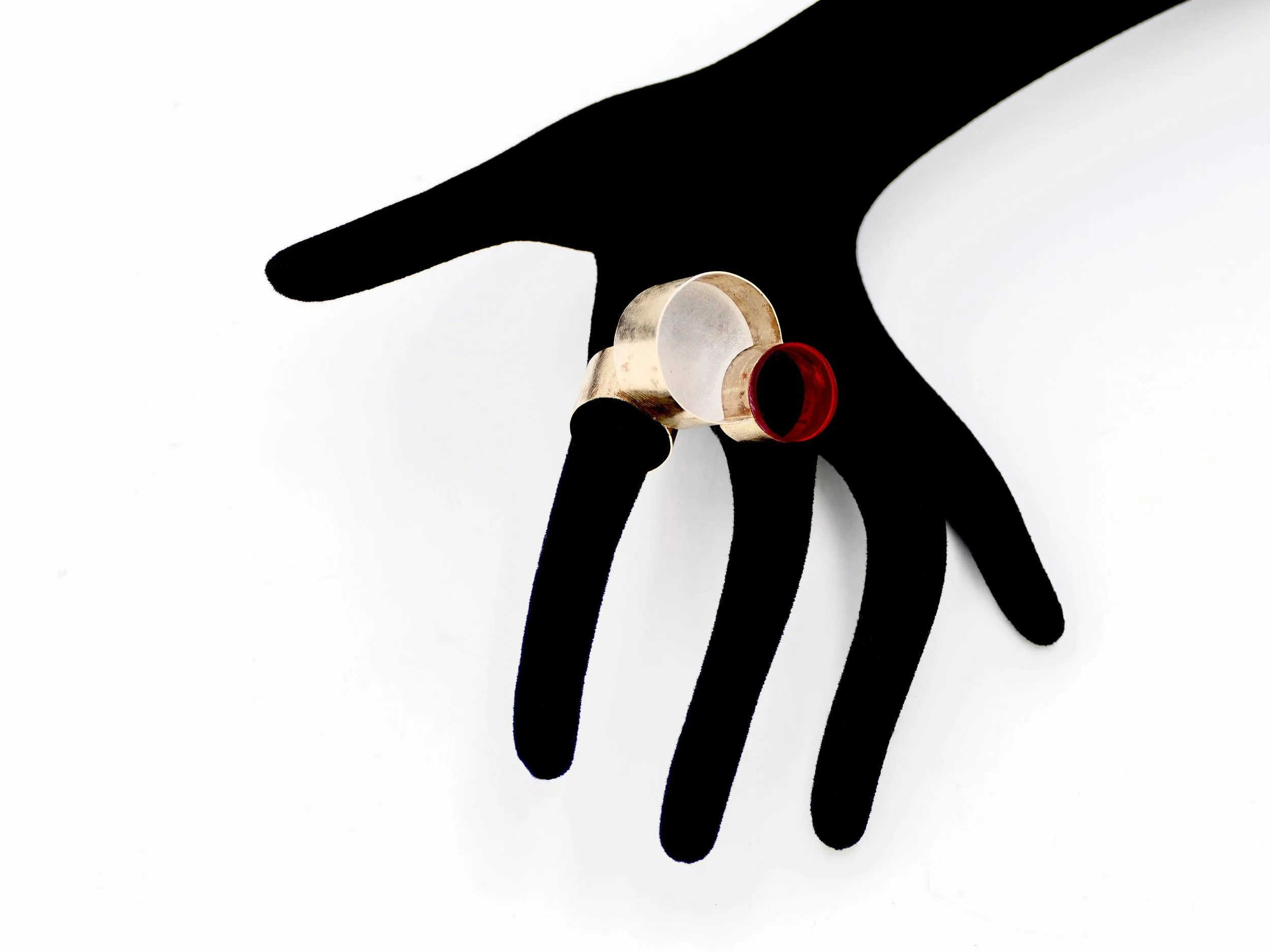 giampaolo babetto white gold and acrylic ring 3.JPG