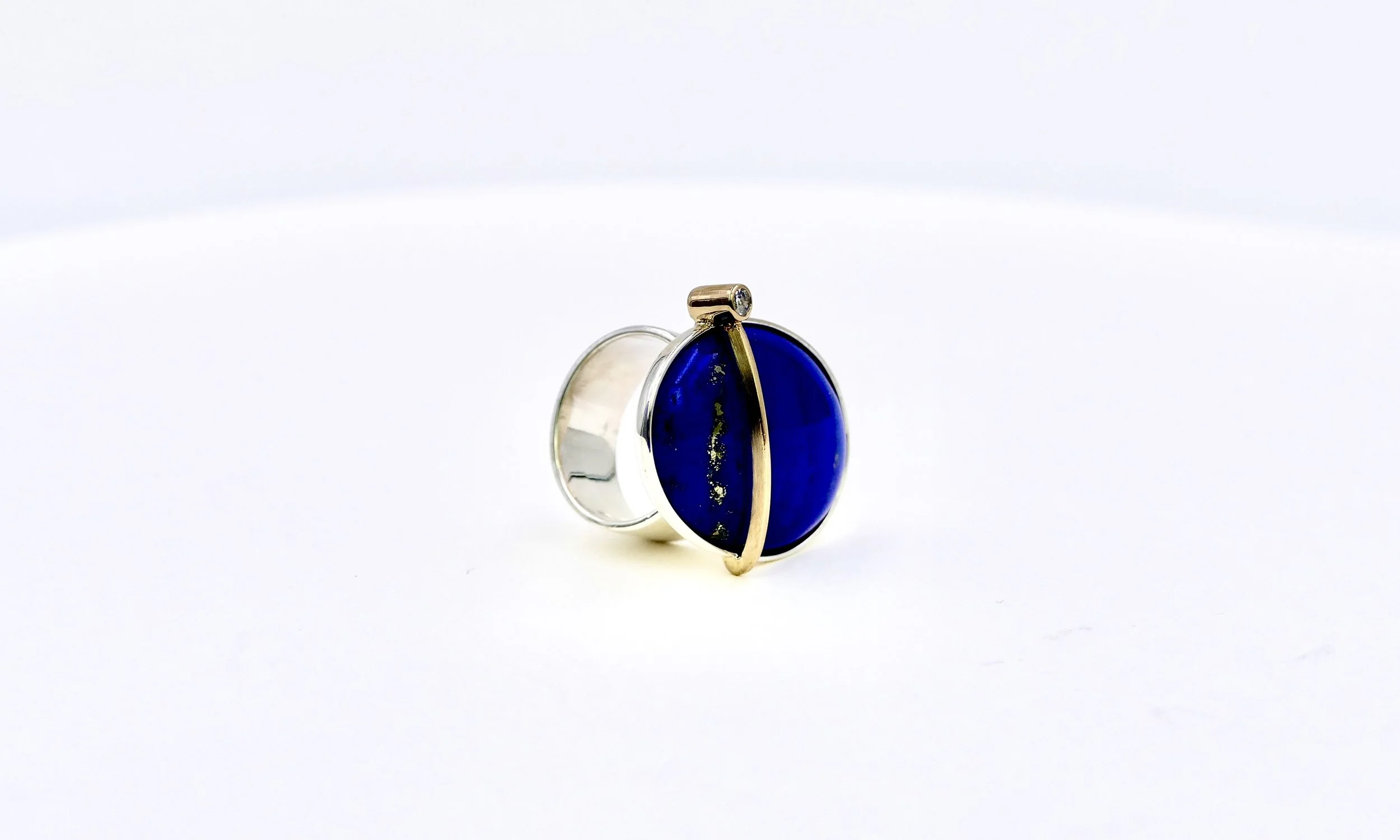 Janine Renard unique gold lapis lazuli ring 6.JPG