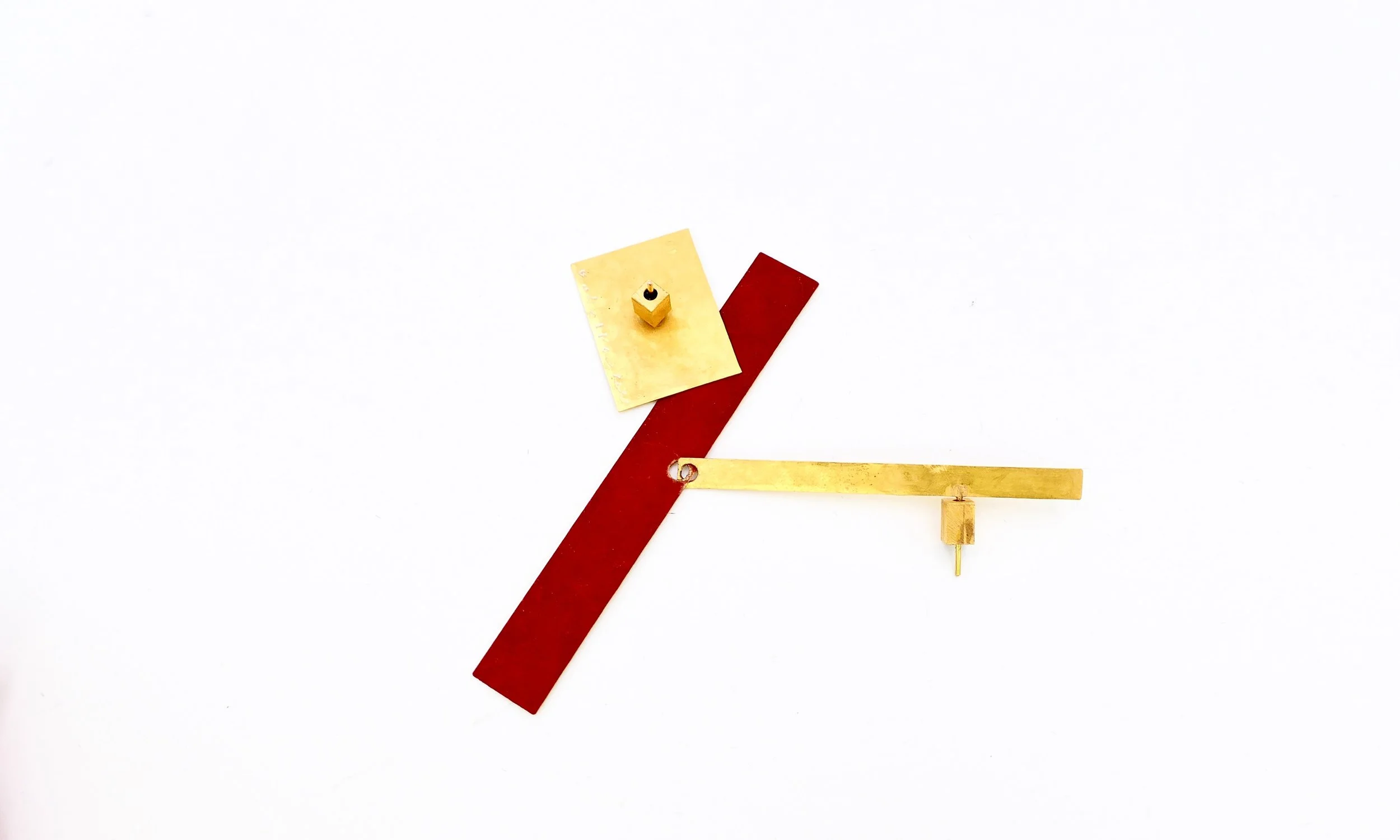Giampaolo Babetto gold red pigment earrings 3.JPG