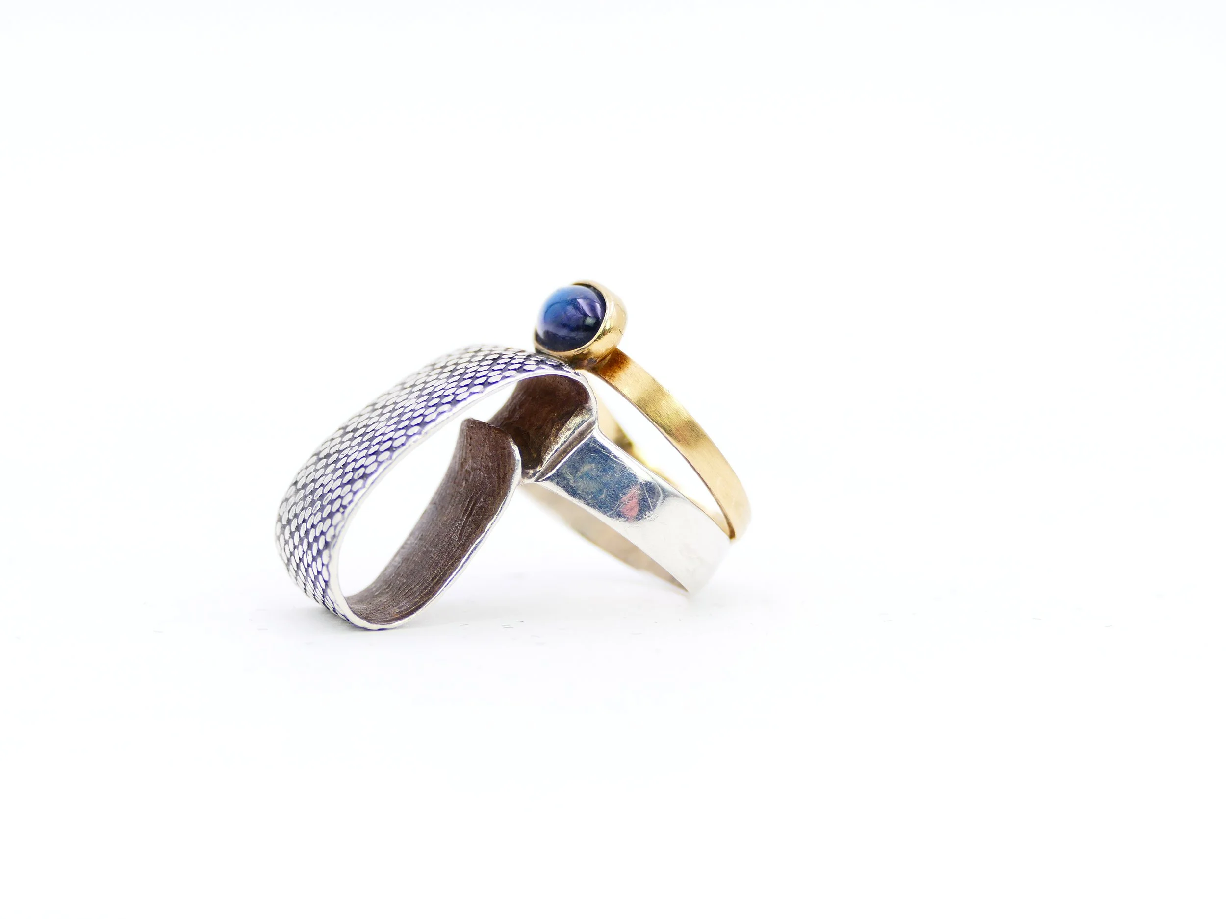 janine renard trame gold silver labradorite unique ring 3.JPG