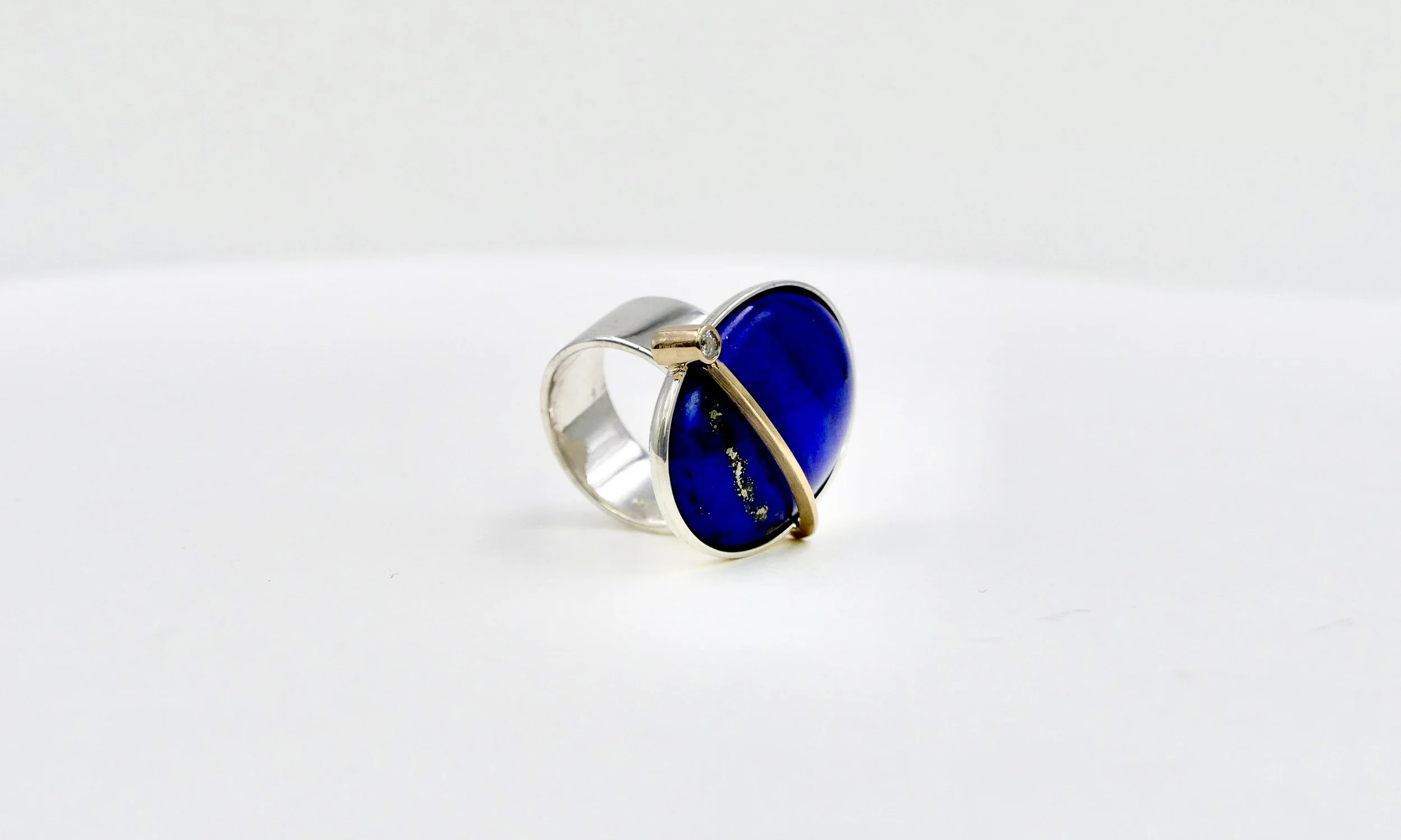 Janine Renard unique gold lapis lazuli ring 4.JPG